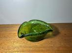 Vintage groene Leerdam spijkerglas asbak.379, Antiek en Kunst, Antiek | Glas en Kristal, Ophalen of Verzenden