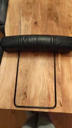 2 Leren Hoofdsteunen Karlstad/Landskrona - Zwart, Huis en Inrichting, Ophalen of Verzenden, Gebruikt, Leer