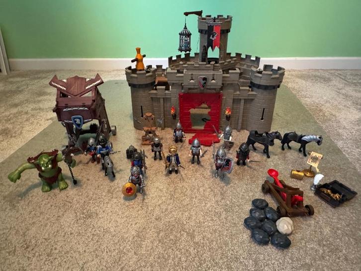 Playmobil kasteel - order van de Valkenridders.  6001, Kinderen en Baby's, Speelgoed | Playmobil, Zo goed als nieuw, Los playmobil