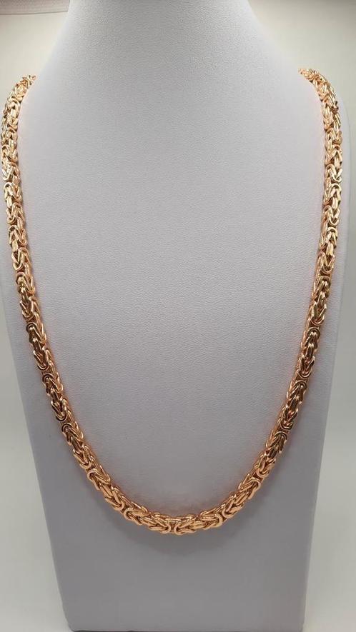 gouden Koningsketting 14kt, Sieraden, Tassen en Uiterlijk, Kettingen, Nieuw, Goud, Goud, Ophalen of Verzenden