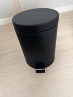 Mat Zwarte Pedaalemmer 5L, Met pedaal, Ophalen of Verzenden, Zo goed als nieuw, Minder dan 10 liter