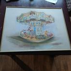 Pasteltekening Draaimolen in Goudkleurigelijst, Ophalen