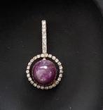 Gouden hanger met Robijn & diamanten, Sieraden, Tassen en Uiterlijk, Antieke sieraden, Verzenden, Goud, Hanger, Met edelsteen
