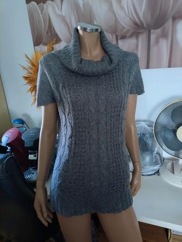 Leuke grijze kabeltrui met kol van Yessica maat M 40  beschikbaar voor biedingen