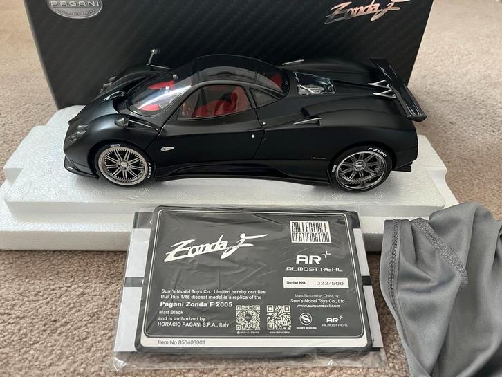 Pagani Zonda F 1:18 Almost Real - Zeldzaam!, Hobby en Vrije tijd, Modelauto's | 1:18, Zo goed als nieuw, Auto, Overige merken