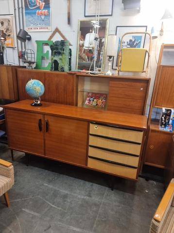 Vintage sideboard met bar jaren 60 beschikbaar voor biedingen