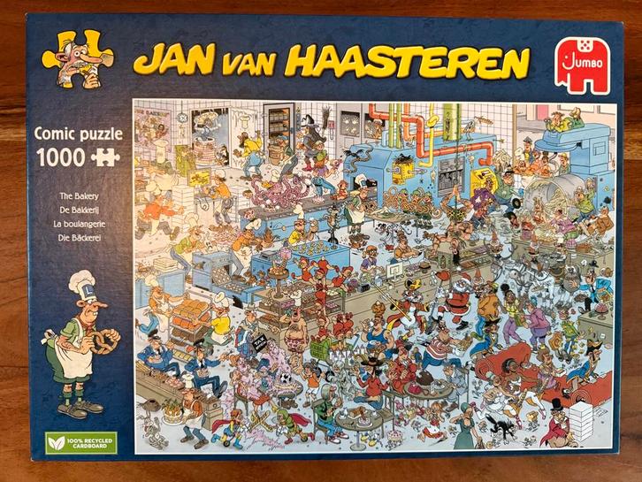 Jan van Haasteren - De Bakkerij - 1000 stukjes, Hobby en Vrije tijd, Denksport en Puzzels, Zo goed als nieuw, Legpuzzel, 500 t/m 1500 stukjes