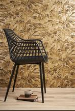 4 webbing zwart antraciet kuipstoelen eetkamerstoelen, Ophalen, Zo goed als nieuw, Zwart, Vier