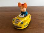 Blikken speelgoed muis in botsauto, Antiek en Kunst, Antiek | Speelgoed, Ophalen of Verzenden