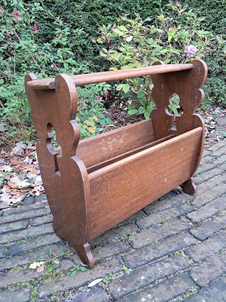 Vintage Lektuurbak, vensterbankje, bijzettafel, Huis en Inrichting, Woonaccessoires | Krantenbakken en Lectuurbakken, Gebruikt