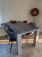 Eettafel voor 4 personen met stoelen, Huis en Inrichting, Tafels | Eettafels, Ophalen, Overige materialen, Gebruikt, 50 tot 100 cm