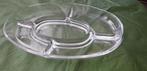 Vintage glazen serveerschaal - blank glas, Ophalen of Verzenden