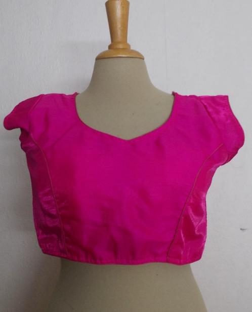 Oosterse hand gemaakte roze crop top! M, Kleding | Dames, Tops, Zo goed als nieuw, Maat 38/40 (M), Roze, Korte mouw, Verzenden