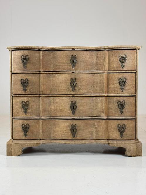 Deense Ladekast eiken ca. 1800-1820 antiek, Huis en Inrichting, Kasten | Ladekasten, Gebruikt, Minder dan 100 cm, 25 tot 50 cm