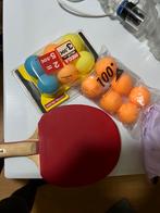 Pingpong set: Batje + Ballen, Ophalen of Verzenden, Gebruikt, Net, Batje(s) of Balletje(s)
