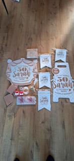 Sarah 50 jaar feestartikelen pakket, Ophalen of Verzenden, Zo goed als nieuw, Feestartikel, Abraham of Sarah
