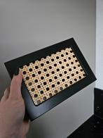 Houten sierdoosje met rieten inleg, Minder dan 50 cm, 50 tot 100 cm, Ophalen of Verzenden, Zo goed als nieuw