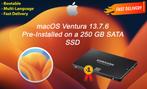 macOS Ventura 13.7.6 VoorGeïnstalleerde SSD 250 GB macOS OSX, Ophalen of Verzenden, Nieuw, MacOS