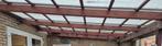 OVERKAPPING CARPORT VERANDA HOUT  POLYCARBONAATPLATEN, Tuin en Terras, Ophalen, Gebruikt, Veranda