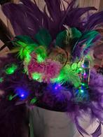 Carnavalshoed met lampjes - Paars/Groen, Ophalen, Zo goed als nieuw
