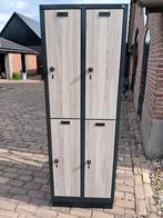 Metalen lockerkast met houtlook deuren, Ophalen, 25 tot 50 cm, 150 tot 200 cm