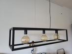 Moderne Hanglamp Eettafel - Zwart Metaal + Lampen, Huis en Inrichting, Lampen | Hanglampen, Ophalen, Nieuw, Metaal, Minder dan 50 cm