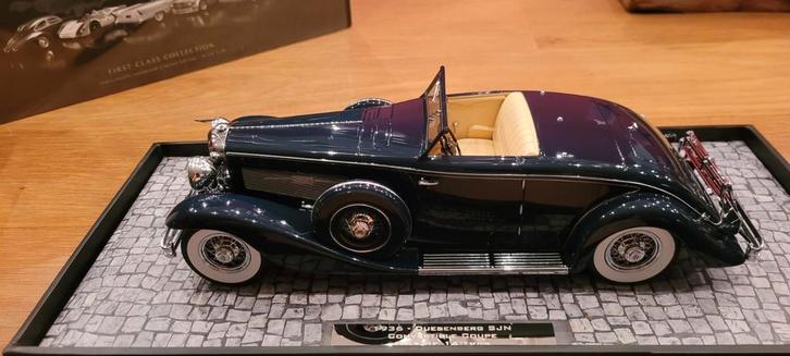 Minichamps 1936 Duesenberg SJN Convertible Coupe dark blue, Hobby en Vrije tijd, Modelauto's | 1:18, Nieuw, MiniChamps, Ophalen of Verzenden
