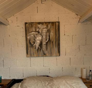 Olifanten Schilderij - Modern Kunstwerk beschikbaar voor biedingen