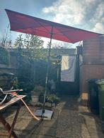 Parasol met voet, Tuin en Terras, Parasols, Ophalen of Verzenden, Zo goed als nieuw