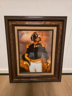 Hondenportret in uniform met lijst, Ophalen of Verzenden