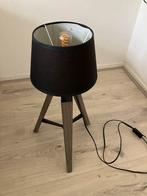 Staande lamp met driepoot en zwarte kap, Ophalen, Gebruikt, Minder dan 50 cm