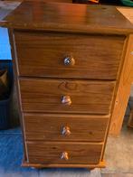 Houten Ladenkastje met 4 Lades, Huis en Inrichting, Kasten | Dressoirs, Ophalen, Minder dan 50 cm, Gebruikt, Grenenhout