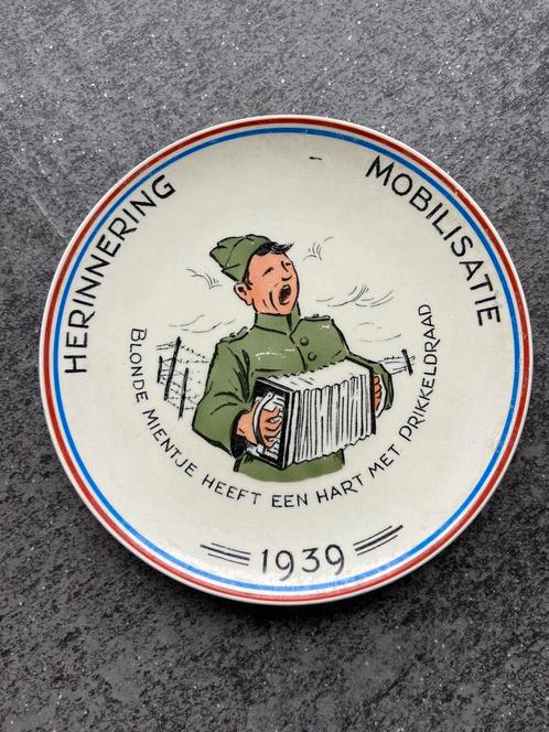 Antiek wandbordje mobilisatie 1939, Verzamelen, Militaria | Algemeen, Landmacht, Overige typen, Nederland, Ophalen of Verzenden
