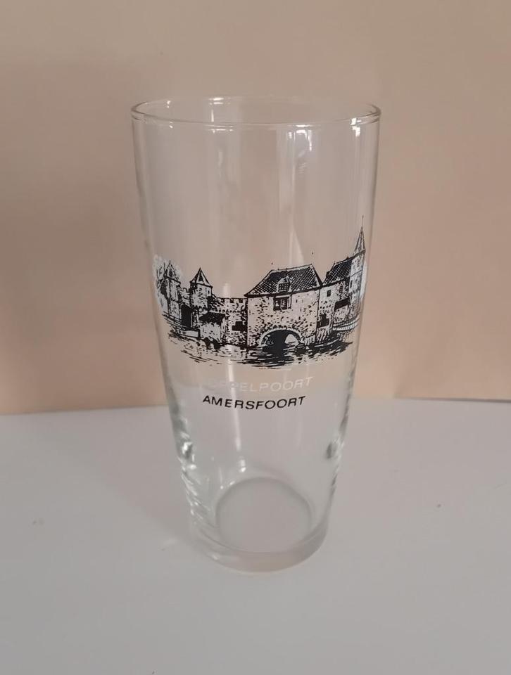 bierglas Koppelpoort Amersfoort jaren '60 vintage, Verzamelen, Glas en Borrelglaasjes, Zo goed als nieuw, Bierglas, Ophalen