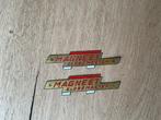 NOS MAGNEET TANK EMBLEMEN GLOBEMASTER OOK NOS CYRUS LOGO,S, Fietsen en Brommers, Brommeronderdelen | Oldtimers, Ophalen of Verzenden