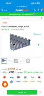 Euro Scaffold loopbrug 8 a 9 meter, Doe-het-zelf en Verbouw, Steigers, Ophalen, Zo goed als nieuw, Overige typen, Minder dan 2 meter