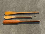 Diverse houten peddels, Watersport en Boten, Peddels, Ophalen, Gebruikt, Enkelbladige peddel