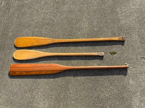 Diverse houten peddels, Watersport en Boten, Peddels, Gebruikt, Enkelbladige peddel, Ophalen