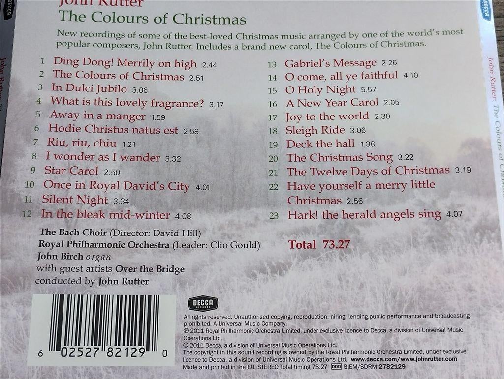 John Rutter ‎- The Colours Of Christmas, Cd's en Dvd's, Ophalen of Verzenden, Zo goed als nieuw