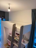 Hoogslaper met bureau, boekenkast en matras, Ophalen, Gebruikt, Hoogslaper
