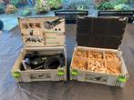 Festool Domino DF 500 Q met Domino’s, Doe-het-zelf en Verbouw, Gebruikt, Lamellenfrees, Ophalen of Verzenden, Festool