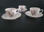 3 antieke porseleinen kop en schotels, Antiek en Kunst, Antiek | Servies los, Ophalen of Verzenden