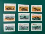 Luciferdoosje etiketten Matchbox labels Thema oorlog tanks 1, Ophalen of Verzenden, Gebruikt