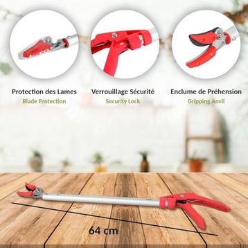 FISHTEC Snoeischaar Lange Handgreep 64 cm Aluminium Teflon beschikbaar voor biedingen