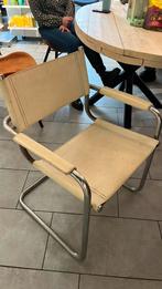Jaren ‘70 Italiaans vintage design leren buisframe stoelen, Huis en Inrichting, Stoelen, Ophalen, Zo goed als nieuw, Wit, Vijf, Zes of meer stoelen