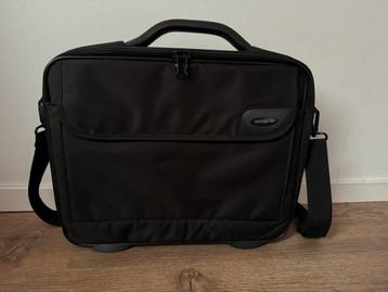 Nette zwarte laptop schoudertas van Samsonite beschikbaar voor biedingen
