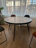 Woood Eettafel - 120cm - rond - hout/ metaal, Huis en Inrichting, Tafels | Eettafels, Ophalen, 100 tot 150 cm, Rond, Zo goed als nieuw