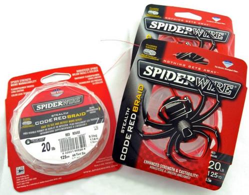 SpiderWire Stealth Code Red Dyneema Gevlochten Lijn Vislijn, Watersport en Boten, Hengelsport | Algemeen, Nieuw, Vislijn, Ophalen
