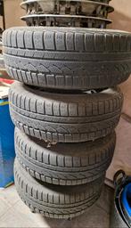 Winterbanden Continental 195/55 R16 toyota velgen, Auto-onderdelen, Banden en Velgen, Ophalen, Gebruikt, 16 inch, Banden en Velgen