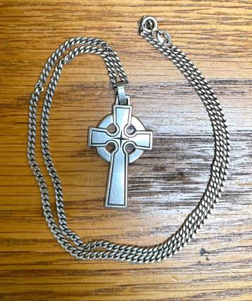 Echt zilveren James Avery kruis hanger aan 50 cm ketting beschikbaar voor biedingen